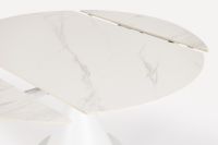 Stół jadalniany  JONNI White/ Black  85-135 cm