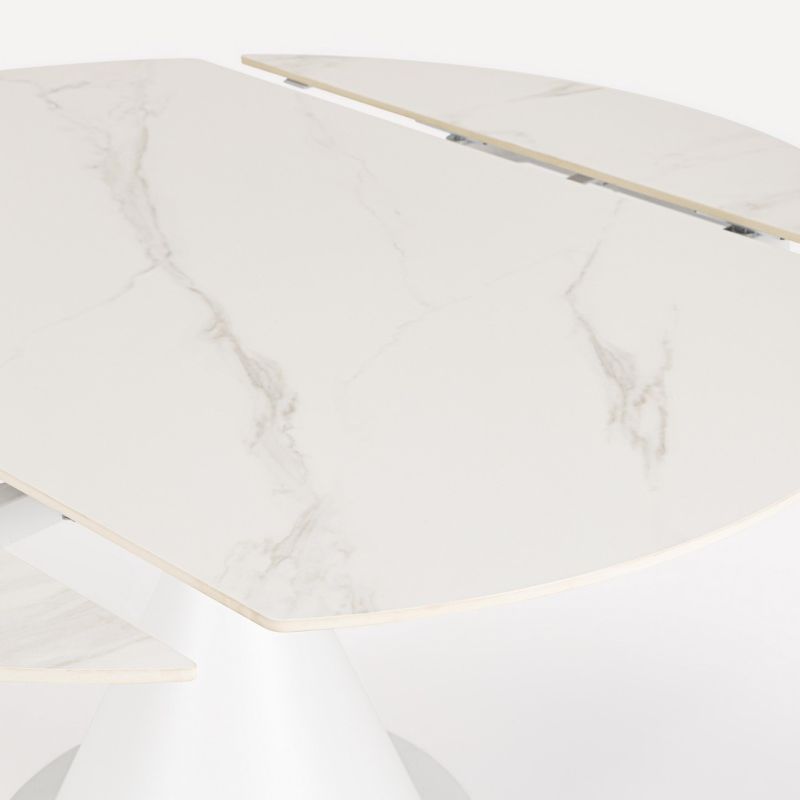 Stół jadalniany  JONNI White/ Black  85-135 cm