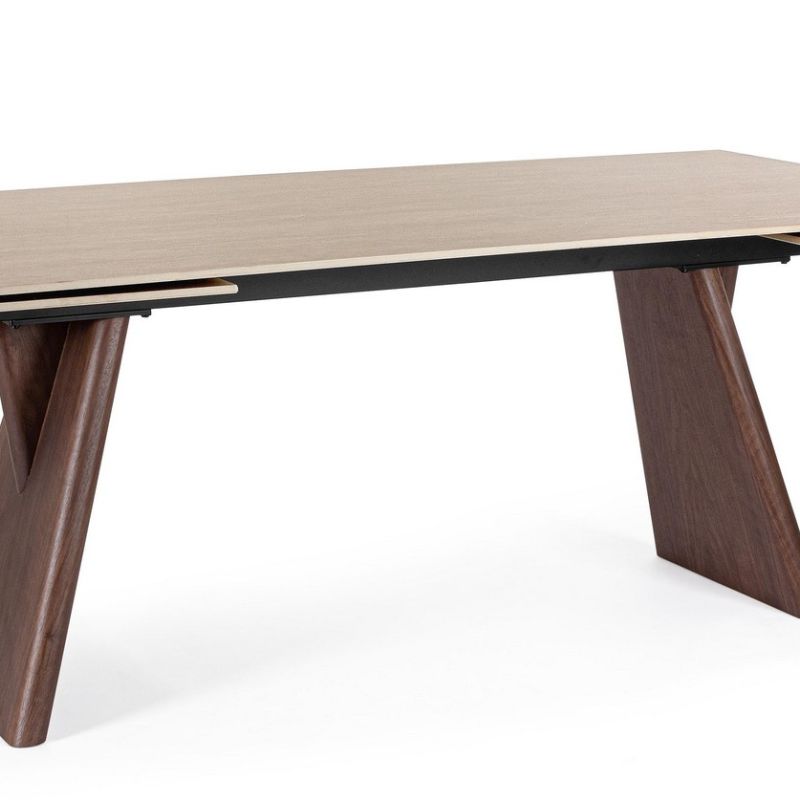 Stół jadalniany MAIKKI WALN/TRAV 200/300X100