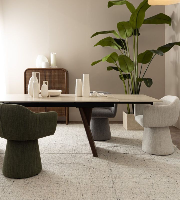 Stół jadalniany MAIKKI WALN/TRAV 200/300X100