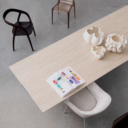 Stół jadalniany MAIKKI WALN/TRAV 200/300X100