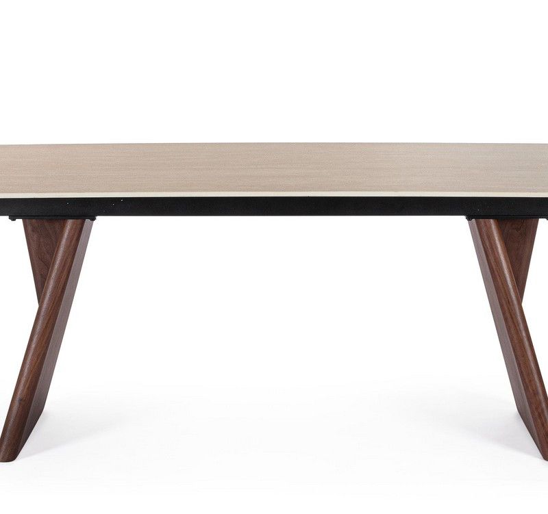 Stół jadalniany MAIKKI WALN/TRAV 200/300X100