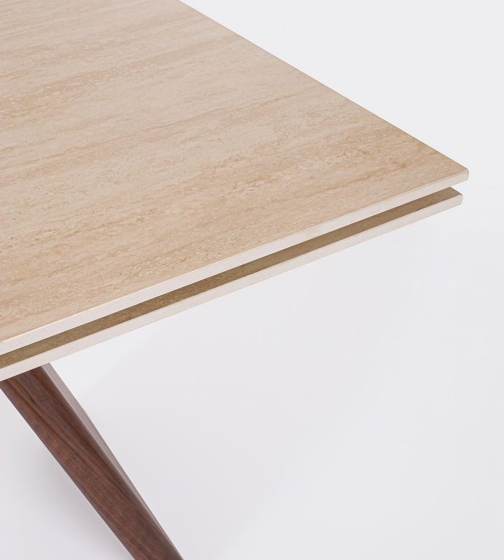 Stół jadalniany MAIKKI WALN/TRAV 200/300X100