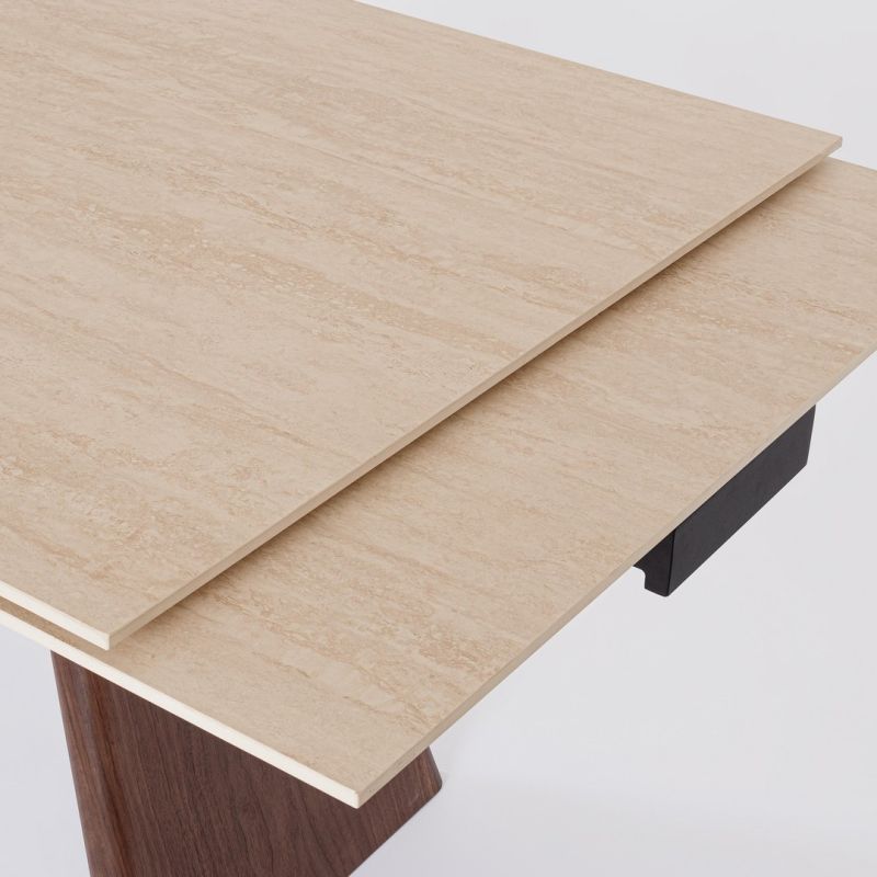 Stół jadalniany MAIKKI WALN/TRAV 200/300X100