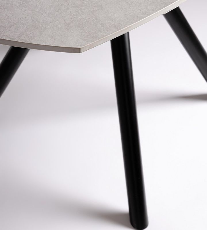 Stół jadalniany RAUNI Ø87/135 L.GREY/ GREY