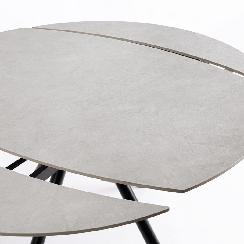 Stół jadalniany RAUNI Ø87/135 L.GREY/ GREY