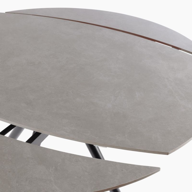 Stół jadalniany RAUNI Ø87/135 L.GREY/ GREY