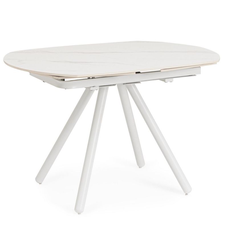 Stół jadalniany RAITA 119/178x89,4 RUST+L.GREY/ WHITE