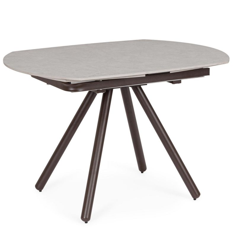 Stół jadalniany RAITA 119/178x89,4 RUST+L.GREY/ WHITE