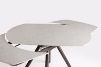 Stół jadalniany RAITA 119/178x89,4 RUST+L.GREY/ WHITE