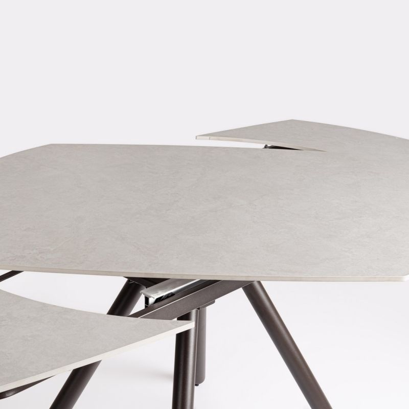 Stół jadalniany RAITA 119/178x89,4 RUST+L.GREY/ WHITE