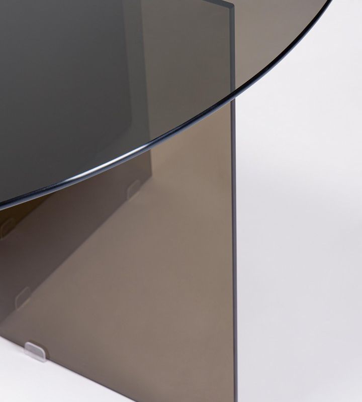 Stół jadalniany IRIDE DARK/AMBER  Ø130 x 75h