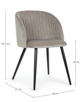 Krzesło obiadowe QUEEN VELVET (6 kolorów)