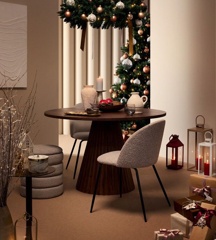 Krzesło obiadowe TANYA BLACK/MINK