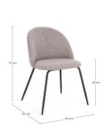 Krzesło obiadowe TANYA BLACK/MINK