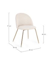 Krzesło obiadowe TANYA GOLD/IVORY