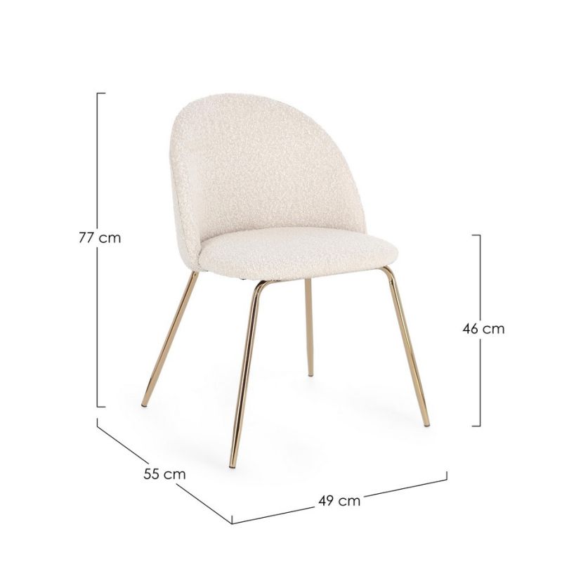 Krzesło obiadowe TANYA GOLD/IVORY