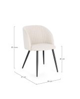Krzesło obiadowe QUEEN IVORY (2 kolory)