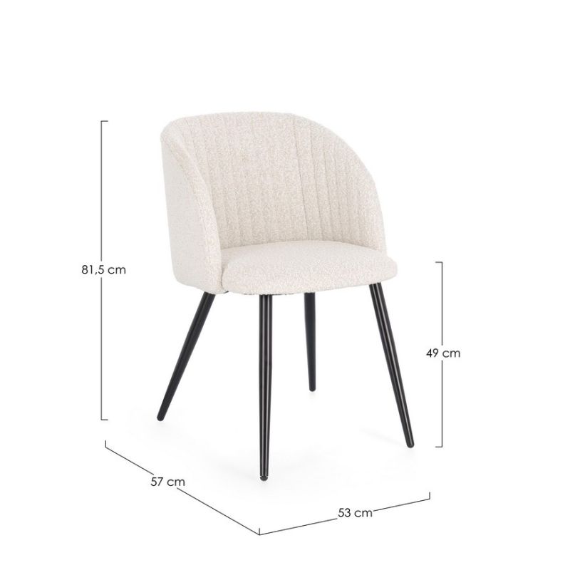 Krzesło obiadowe QUEEN IVORY (2 kolory)