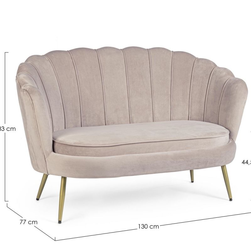 Sofa dwuosobowa GILIOLA LIGHT GREY