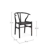 Krzesło obiadowe ARTEMIA NATURAL/BLACK