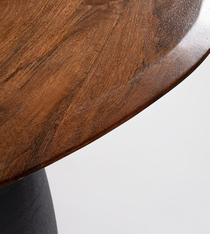 Stół jadalniany STANLEY  Φ140x 76h BLACK/BROWN