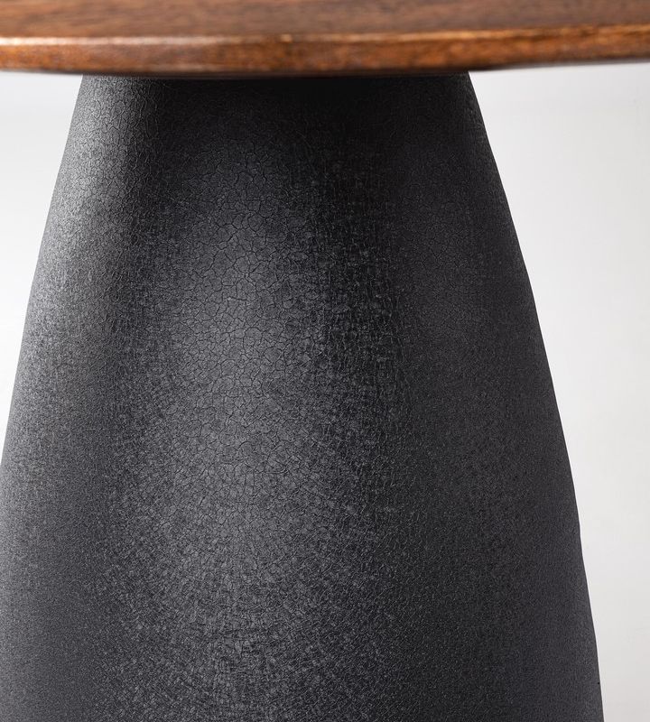 Stół jadalniany STANLEY  Φ140x 76h BLACK/BROWN