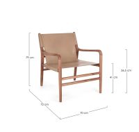 Fotel CAROLINE TAUPE LOUNGE