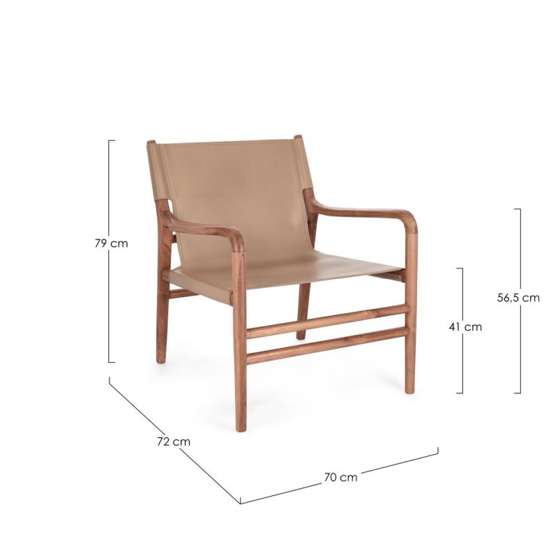 Fotel CAROLINE TAUPE LOUNGE