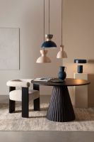 Stół jadalniany ORISSA BLACK/NATURAL   Ø120x76h