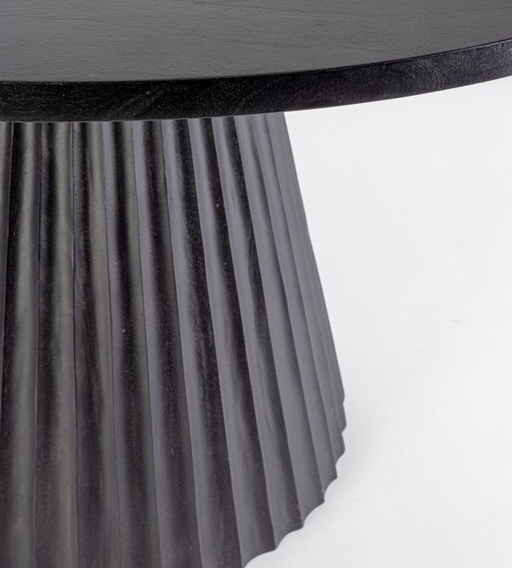 Stół jadalniany ORISSA BLACK/NATURAL   Ø120x76h