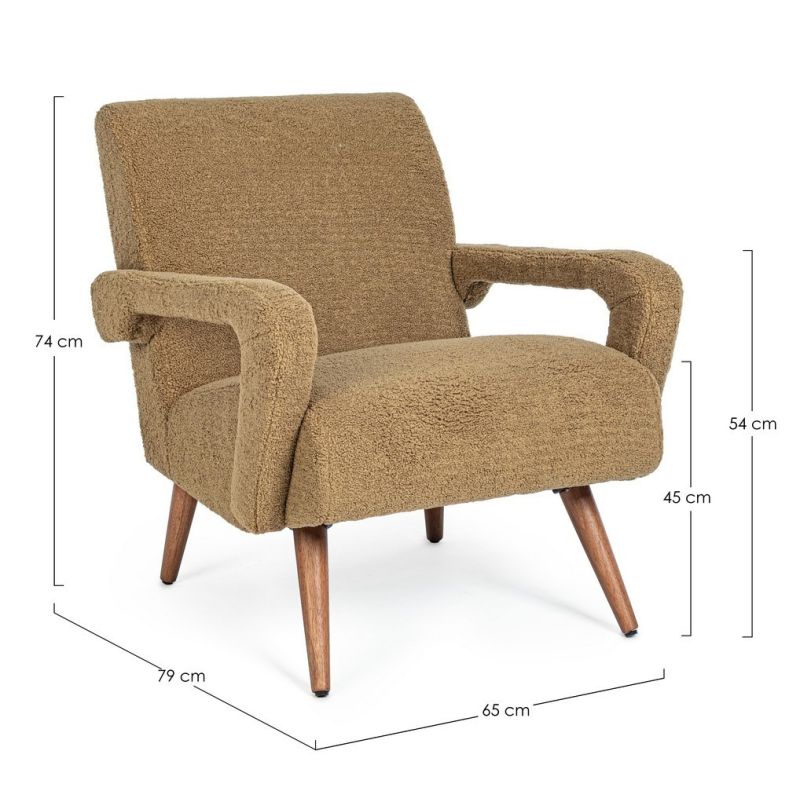 Fotel BERNA PALM/WHITE