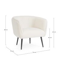 Fotel AVRIL WHITE BOUCLE'