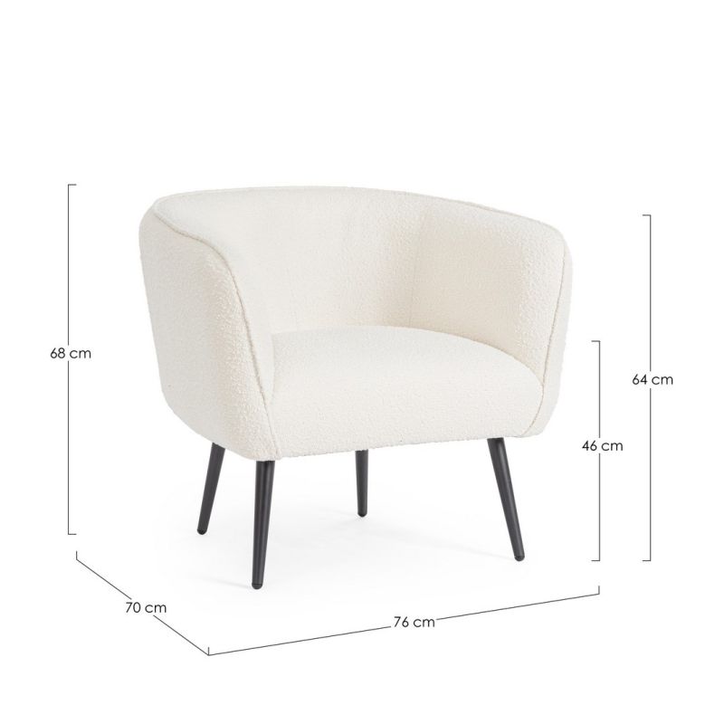 Fotel AVRIL WHITE BOUCLE'
