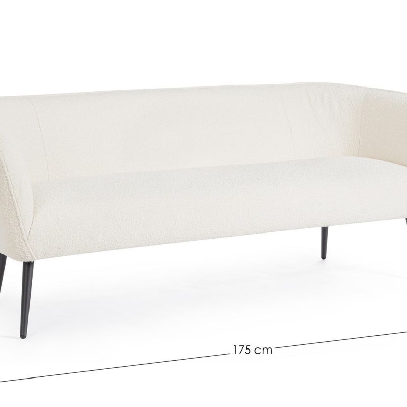 Sofa trzyosobowa AVRIL WHITE BOUCLE'