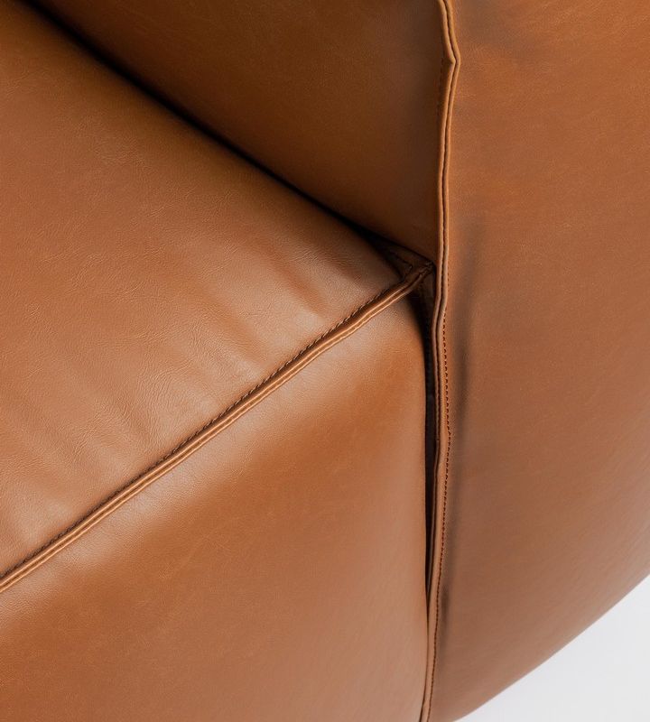 Sofa trzyosobowa JOSEPH BLACK/TERRACOTTA