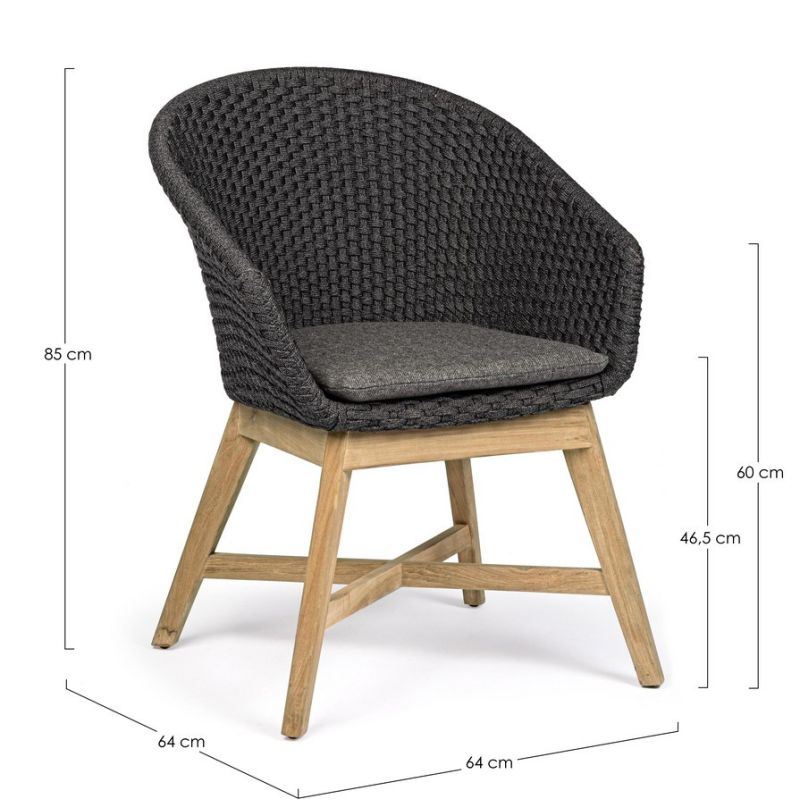 Krzesło obiadowe COACHELLA CHARCOAL