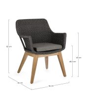 Krzesło obiadowe ALLISON CHARCOAL