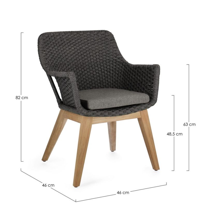 Krzesło obiadowe ALLISON CHARCOAL