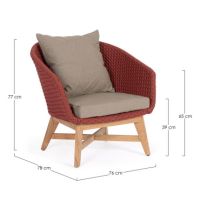 Fotel COACHELLA SCARLET