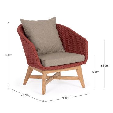 Fotel COACHELLA SCARLET