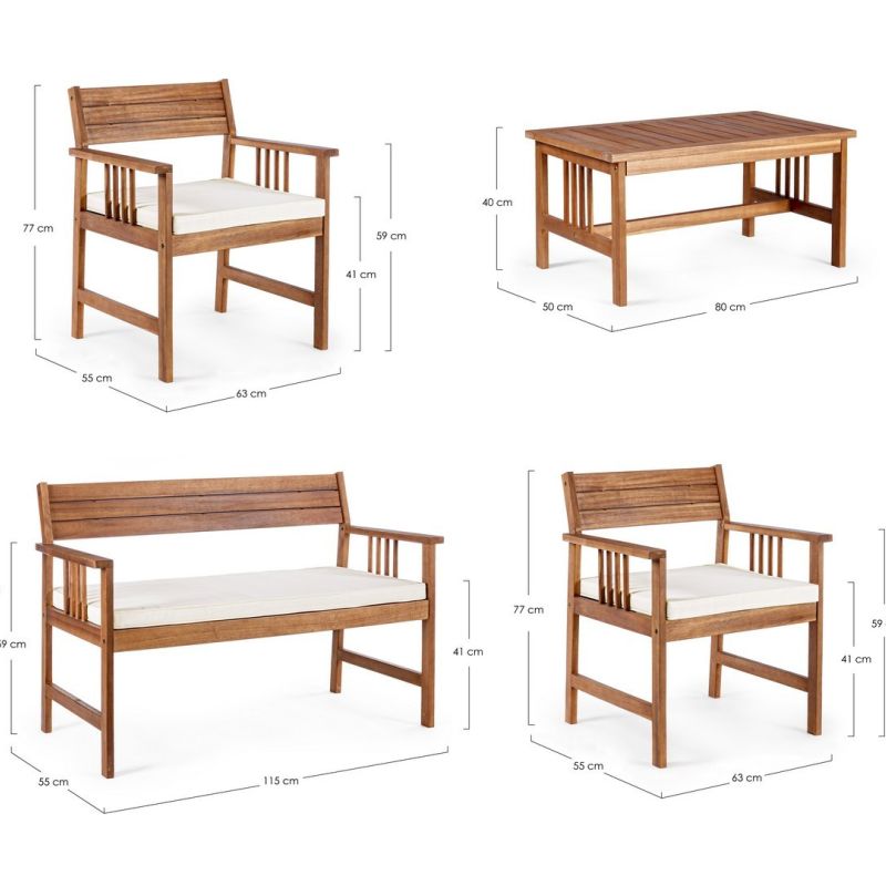 Zestaw kawowy NOEMI ECRU'