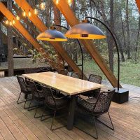 Lampa podłogowa-podgrzewacz DOME Black