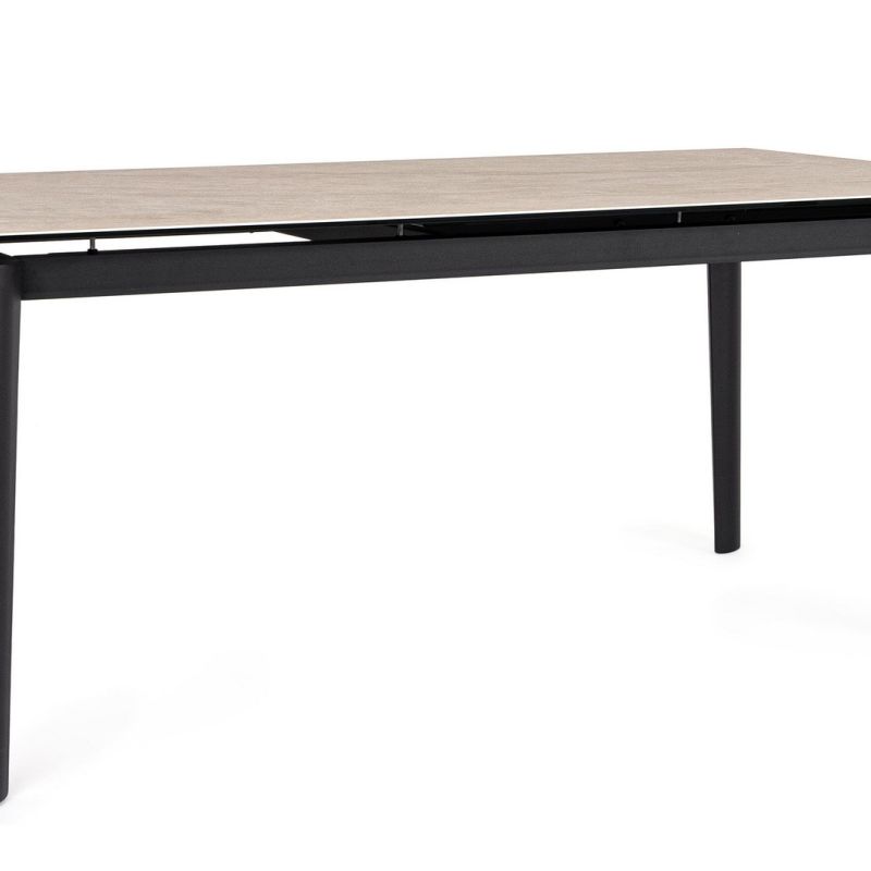 Stół jadalniany ASIRI BEIGE/BLACK 180/250x100x76h