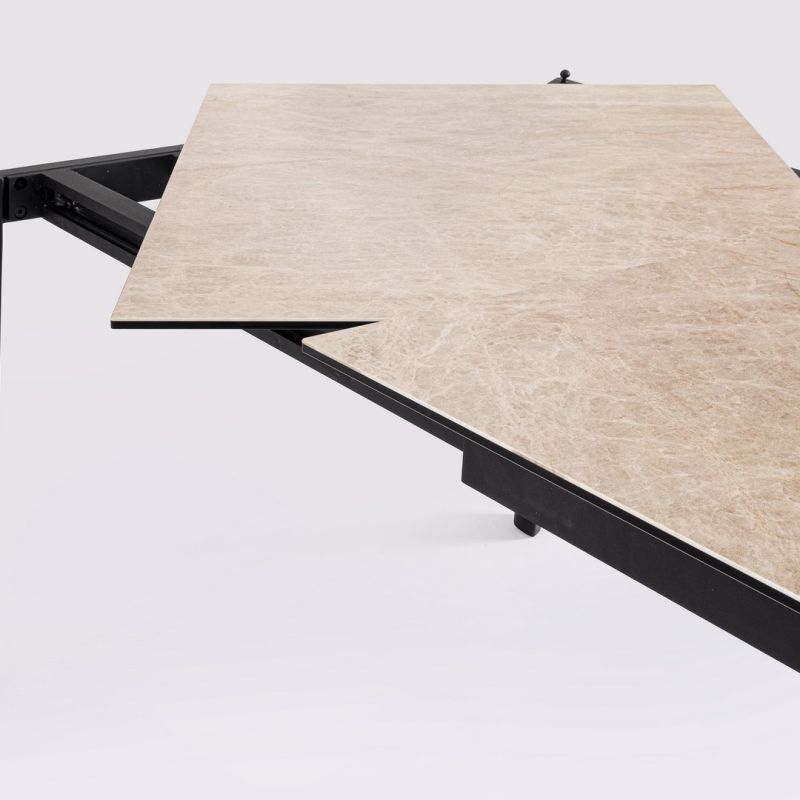 Stół jadalniany ASIRI BEIGE/BLACK 180/250x100x76h