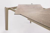 Stół jadalniany ASIRI BEIGE/BLACK 180/250x100x76h