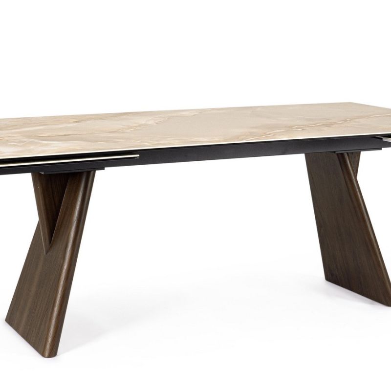 Stół jadalniany MAIKKI WALNUT/ONYX 200/300X100