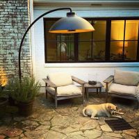 Lampa podłogowa-podgrzewacz DOME Black