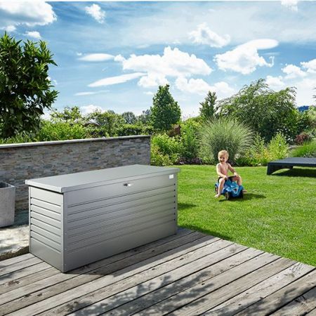 Skrzynka do przechowywania LeisureTime srebny  , Biohort