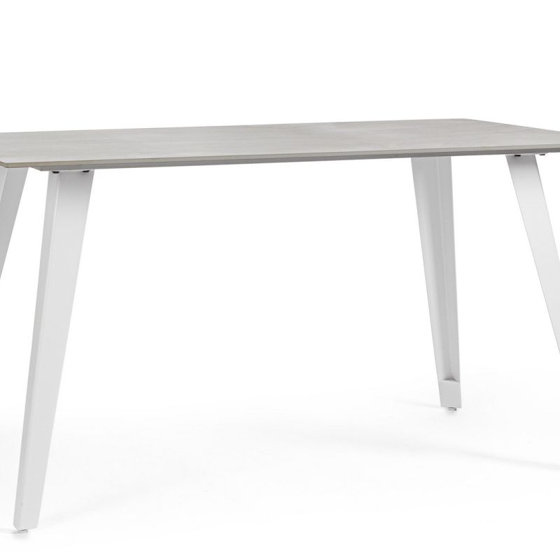 Stół jadalniany ARJETA WHITE/BLACK TABLE 140x80x76h